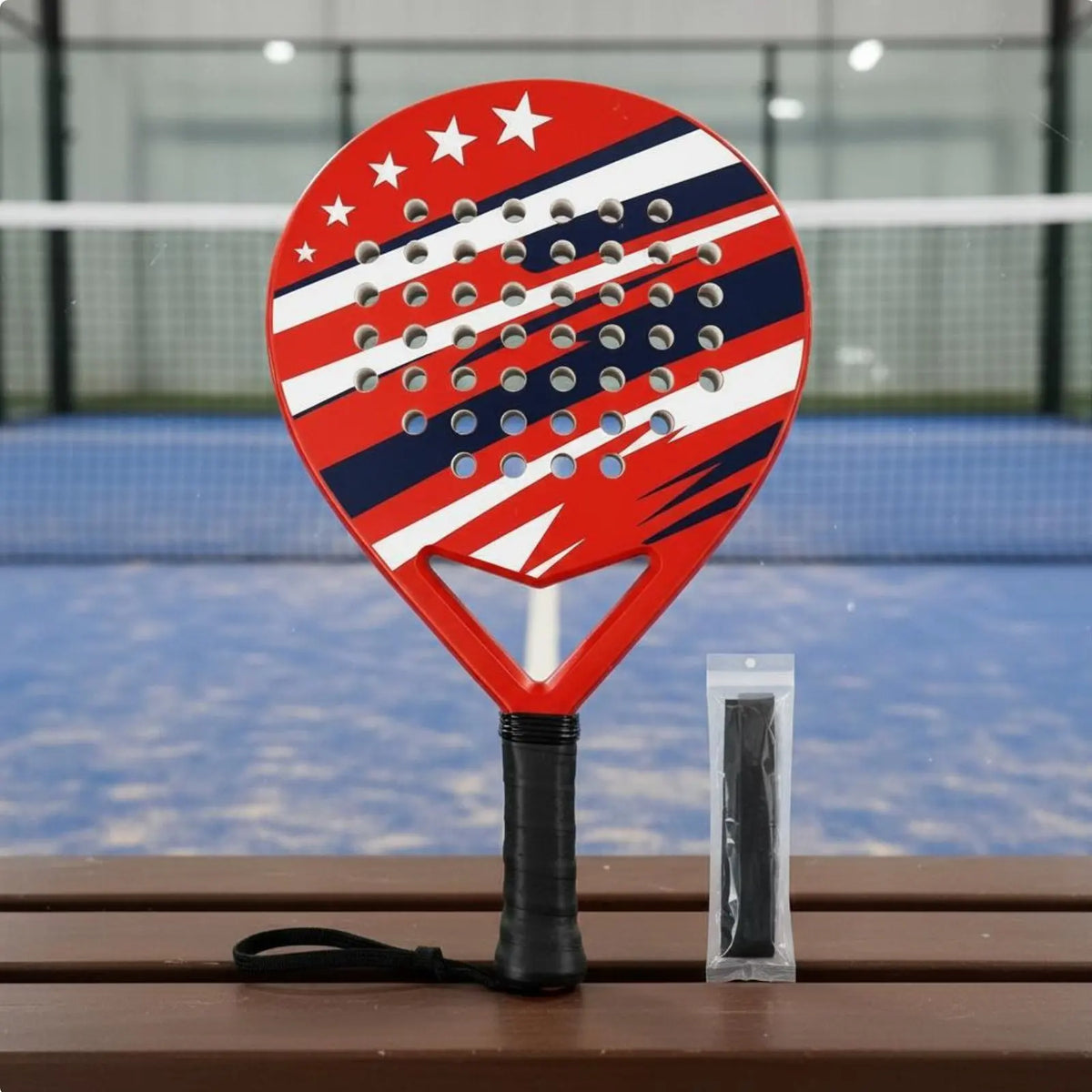 1 Player Paddle Set Lightweight Padel Racket Set ABS Padel Paddle Long-Lasting Non-Slip Grip for Beginners, Training, Outdoor