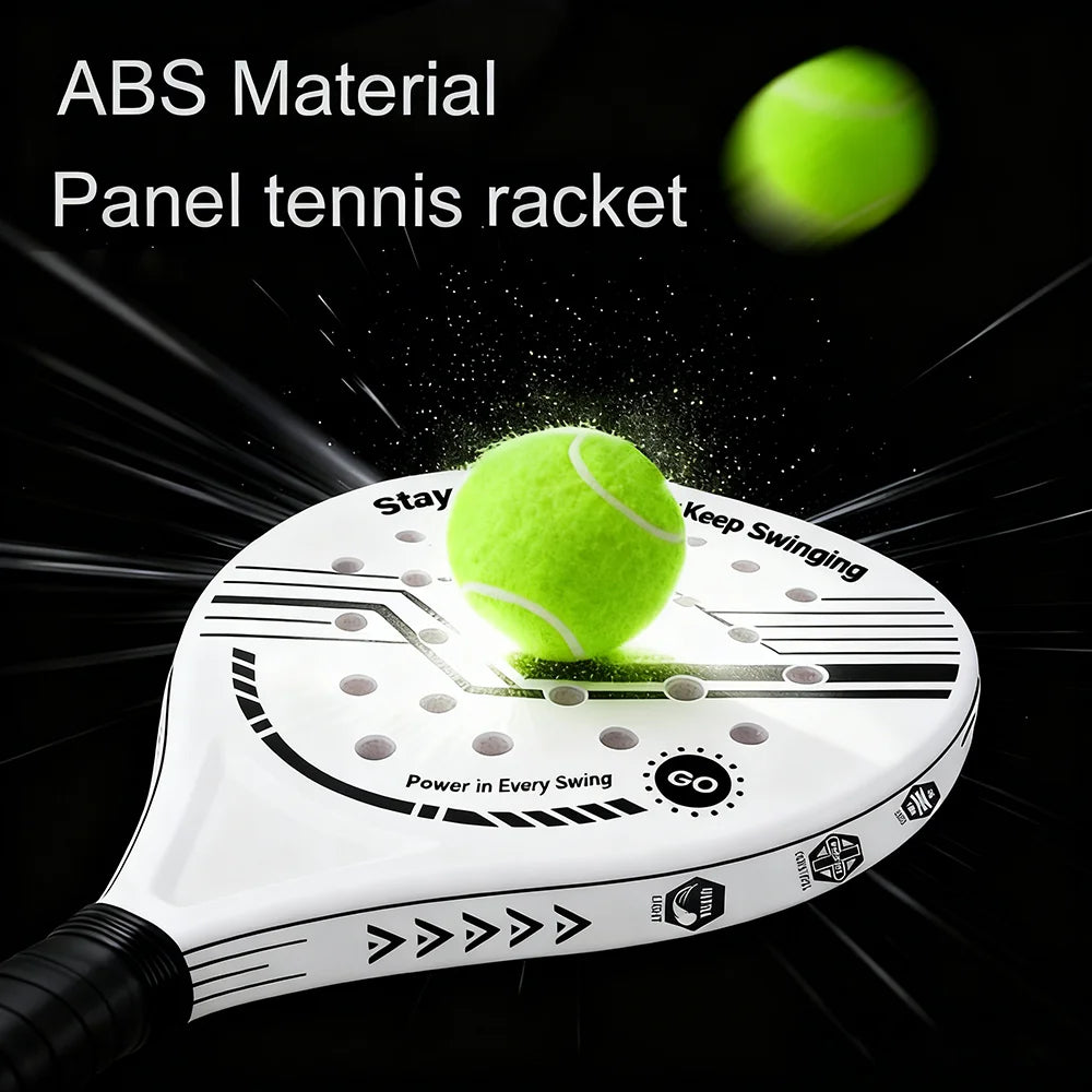 Padel Racket with Carbon Fiber Surface & EVA Memory Foam Core – Lightweight, Well-Balanced Padel for Beginners and Intermediate