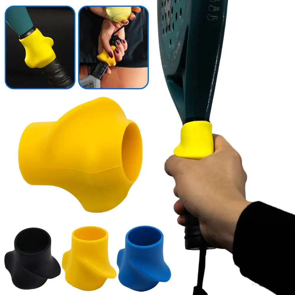 Padel Tennis Pickleball Racket Grip Corrector Handle Cover Silicone Training Aid for Correct Posture Non-slip Sweatproof