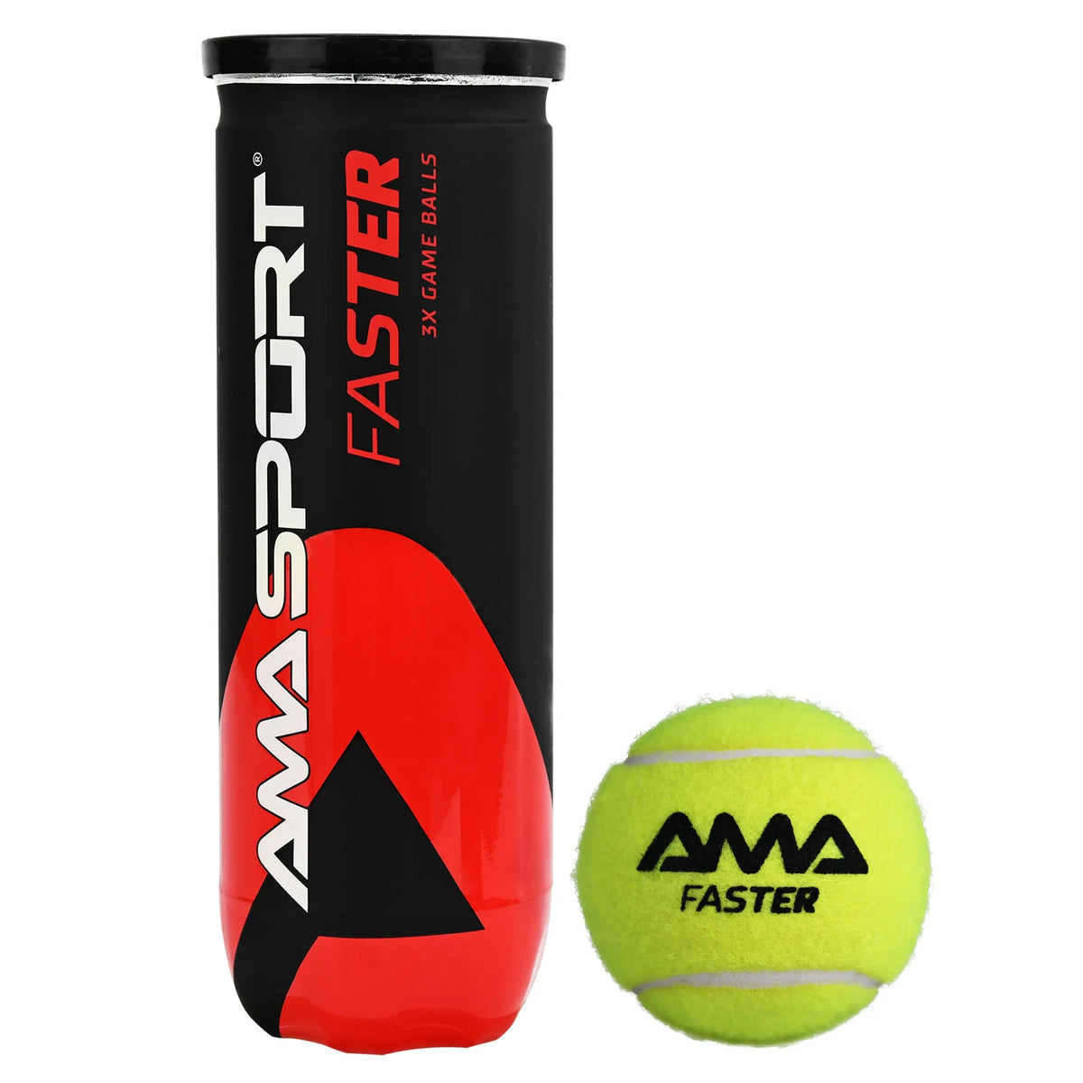 AMASPORT Padel Balls With Pressurized Can， 3 Premium Padel Balls Engineered To Maintain Consistent Speed & Height for Trainning