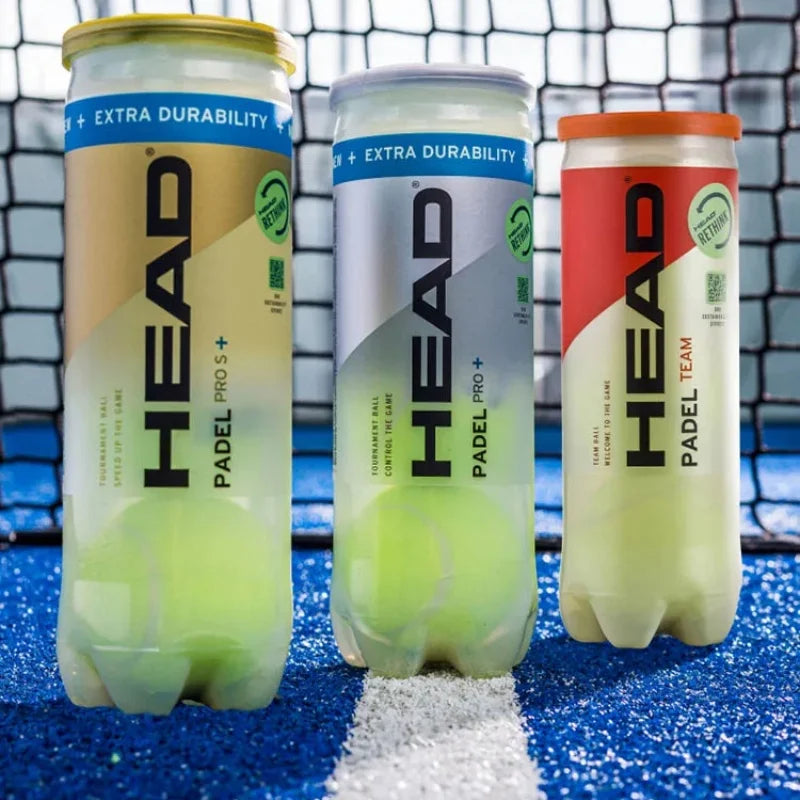 HEAD Paddle Tennis Balls 3B HEAD PADEL Competition Training Ball 1 Can = 3 Balls Speed control Type Special For Padel Tennis