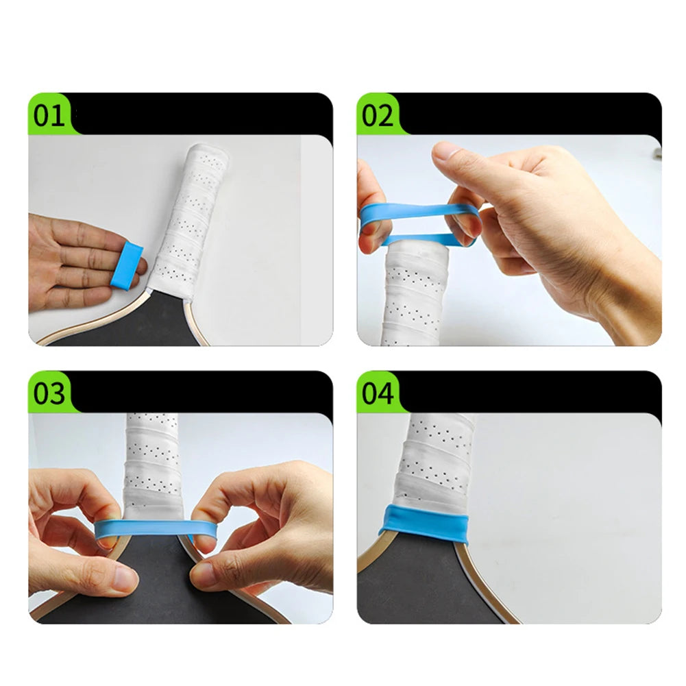  9 PCS  Pickleball  Paddle Racket Grip Band Tennis  Racquet Secures Overgrip Ring  Colorful  Tennis Padel  Non Slip Grips