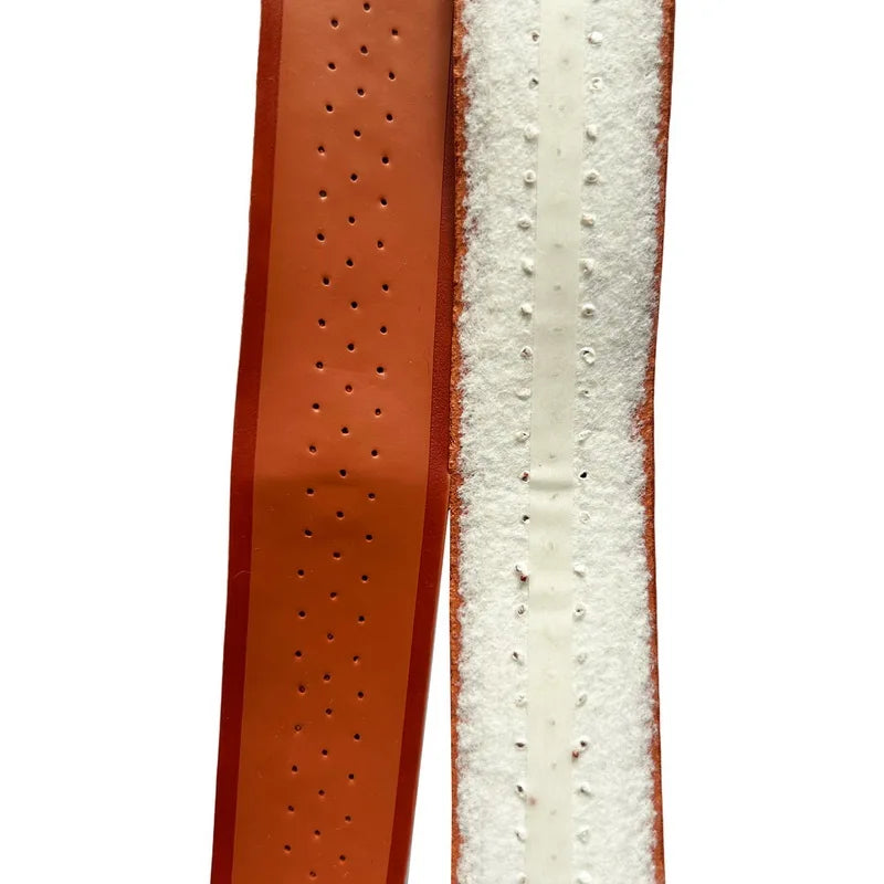 4 Pcs Brown Thick Tennis Grips Non-slip Perforated Badminton Grips Pickleball Racket Overgrip Bicycle Handle Wrap Grip Padel