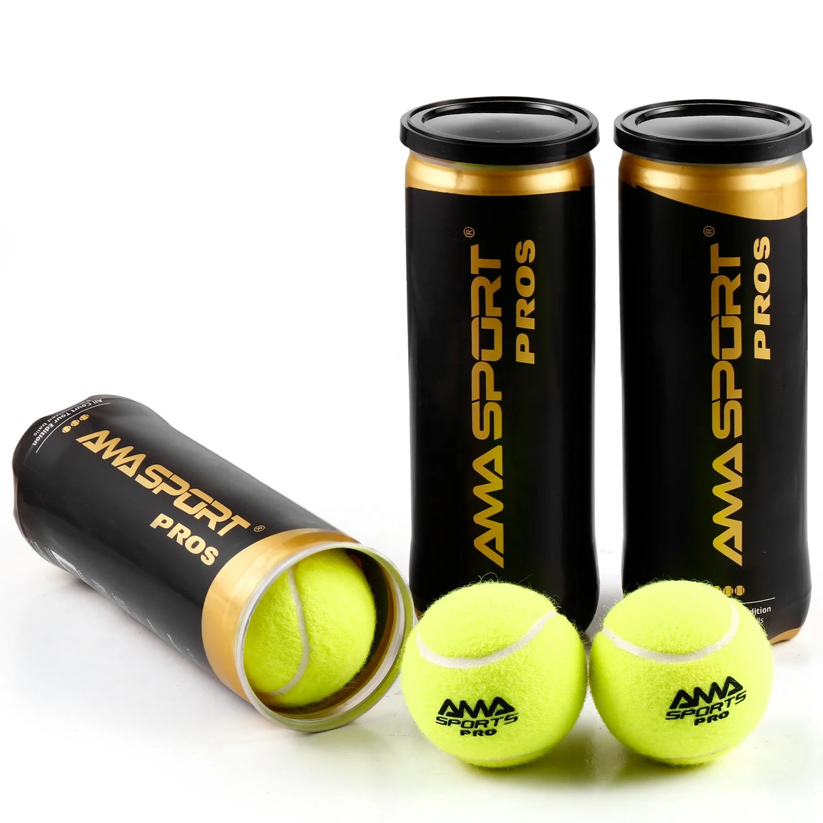 AMASPORT Padel Balls With Pressurized Can， 3 Premium Padel Balls Engineered To Maintain Consistent Speed & Height for Trainning