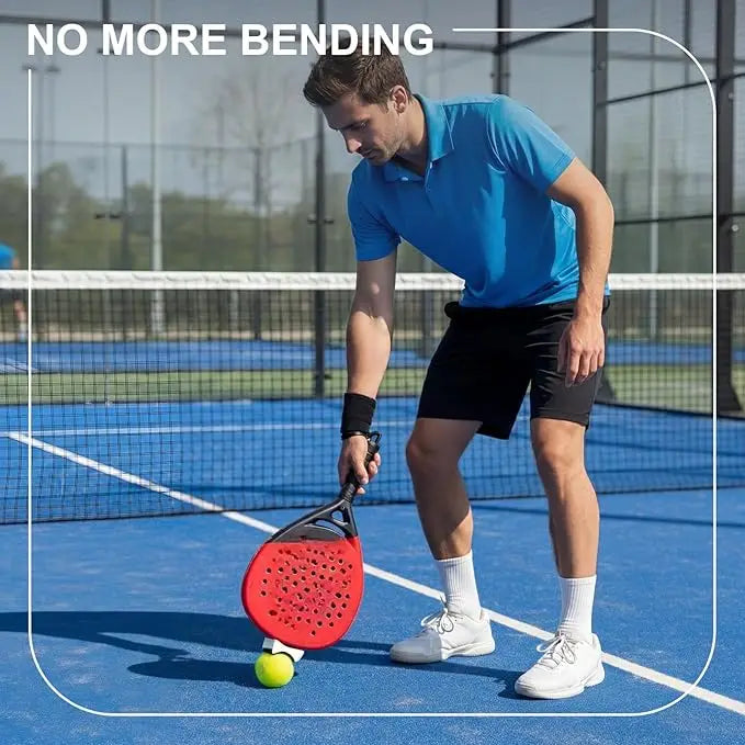 Padel Tennis Ball PickerUpper Retriever ClipOn Attachment No Bending QuickPickup EasyApply Light Fits All Padel Racket Training