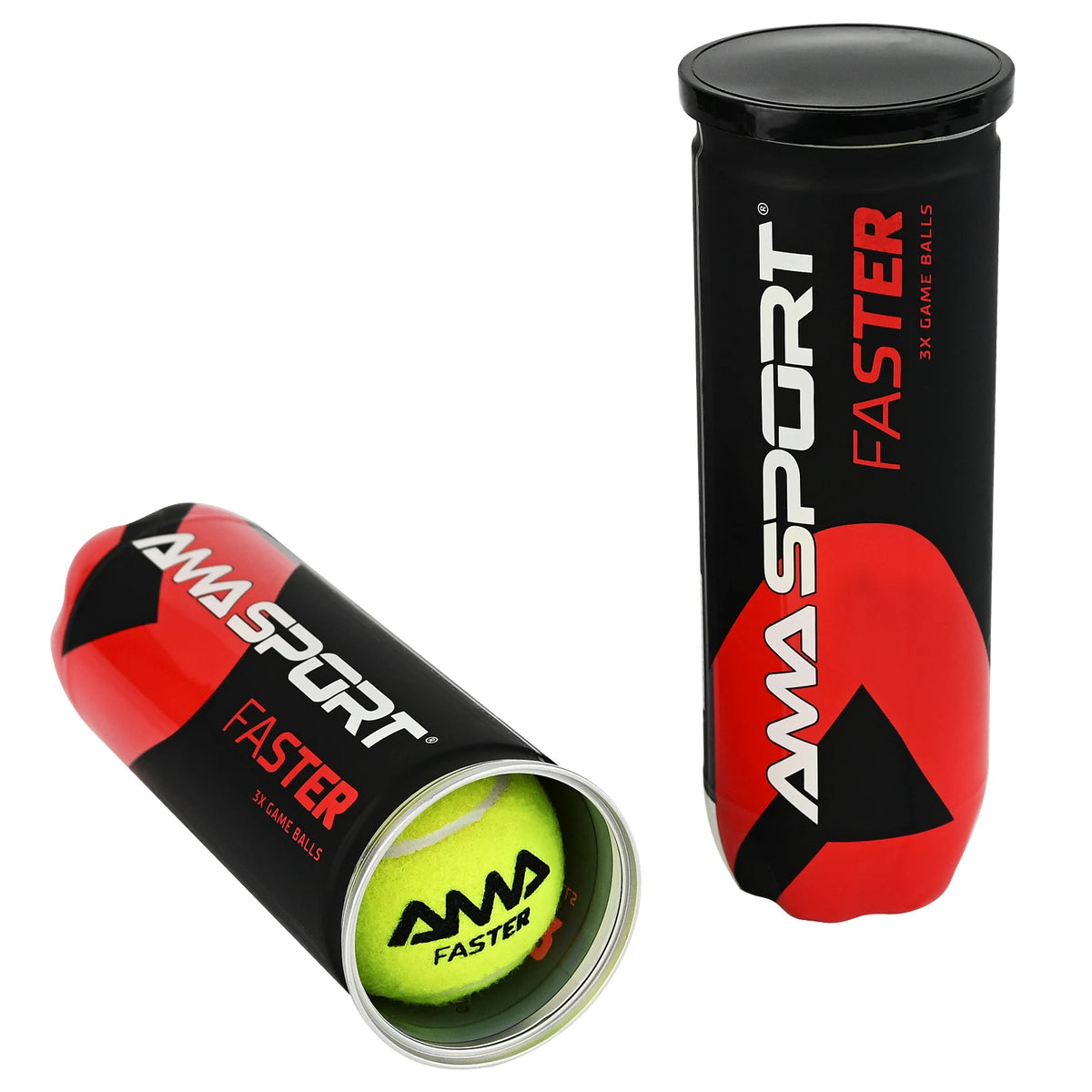 AMASPORT Padel Balls With Pressurized Can， 3 Premium Padel Balls Engineered To Maintain Consistent Speed & Height for Trainning