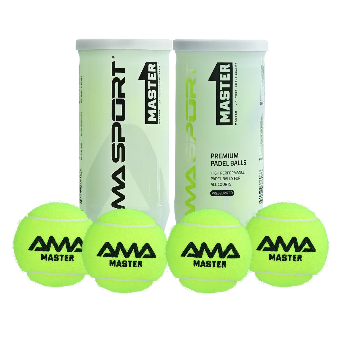 AMASPORT Padel Balls With Pressurized Can， 3 Premium Padel Balls Engineered To Maintain Consistent Speed & Height for Trainning