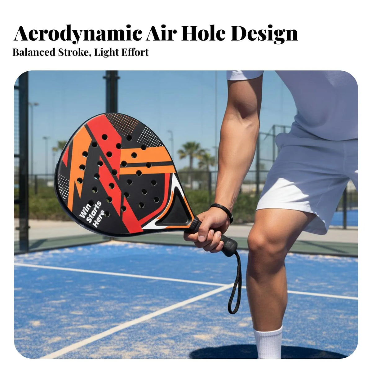 1 Player Paddle Set Lightweight Padel Racket Set ABS Padel Paddle Long-Lasting Non-Slip Grip for Beginners, Training, Outdoor
