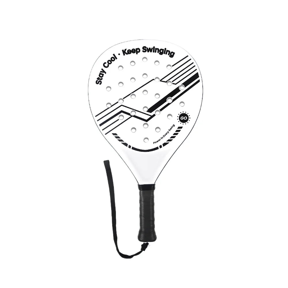 Padel Racket with Carbon Fiber Surface & EVA Memory Foam Core – Lightweight, Well-Balanced Padel for Beginners and Intermediate