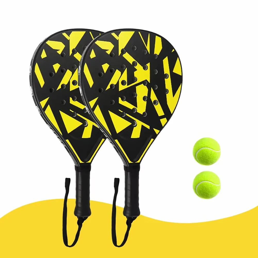 Padel Racket with Carbon Fiber Surface & EVA Memory Foam Core – Lightweight, Well-Balanced Padel for Beginners and Intermediate