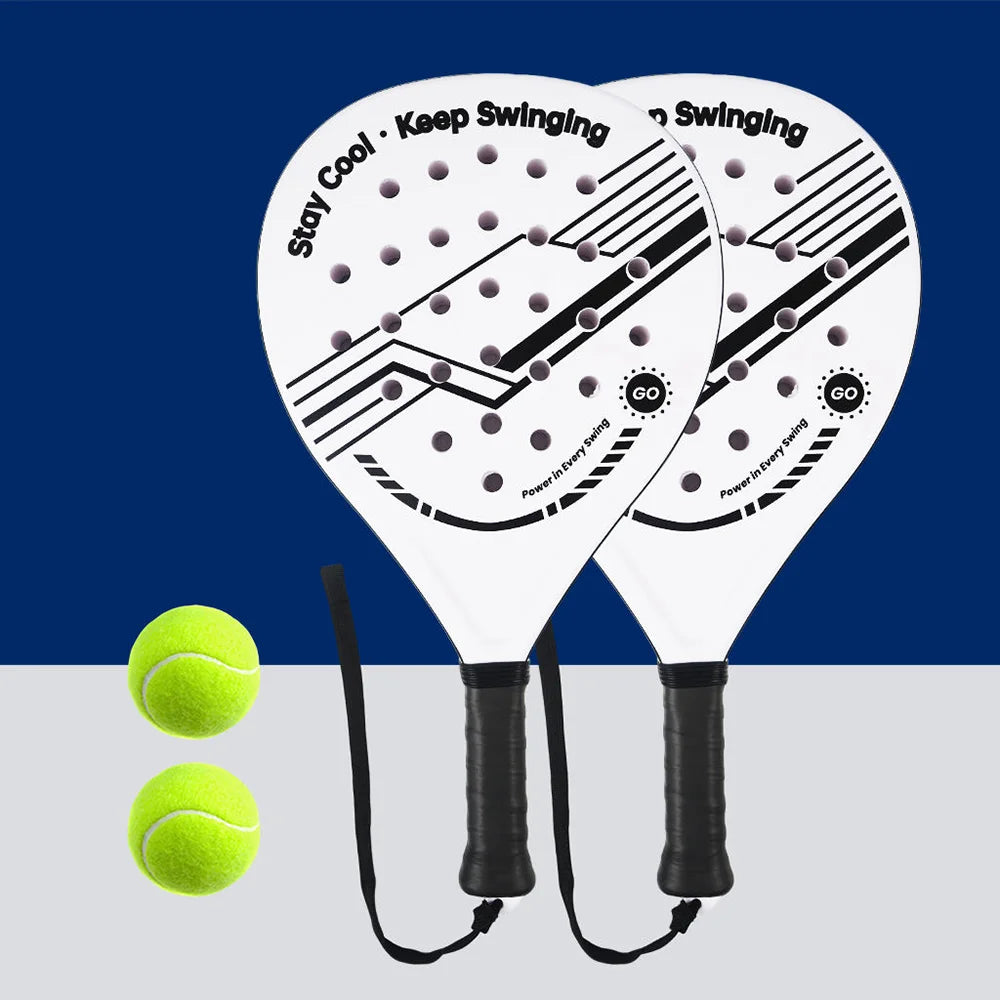 Padel Racket with Carbon Fiber Surface & EVA Memory Foam Core – Lightweight, Well-Balanced Padel for Beginners and Intermediate
